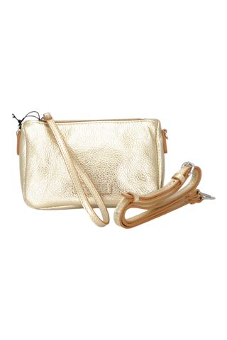 Pochette in pelle laminata colore platino. GIANNI CHIARINI | 10224-LIGHT GOLD